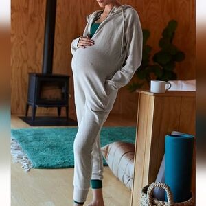 Free People FP Movement x Hatch Warm Up Jumpsuit Heather Grey